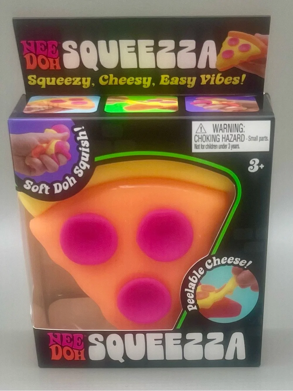 Authentic Schylling NeeDoh SQUEEZZA Pizza 🍕Pink/Orange/Yellow 🩷🧡💛 Soft Doh NEW